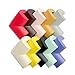 Elf Star 12 Pcs Extra Thick Premium High Density Furniture Table Edge & Corner Guard Baby Proofing Bumper Protector - Jumbo Size Value Pack Brown