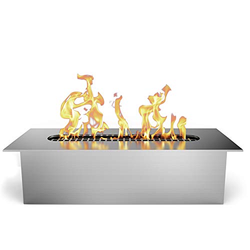Regal Flame Slim 8 Inch Bio Ethanol Fireplace Burner Insert .5 Liter. All Types of Indoor, Gas