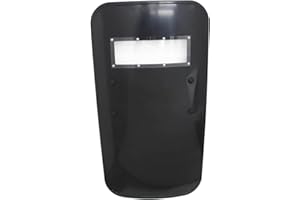 INTBUYING 500 x 900 x 3.5mm Rectangular Security Shield – Handheld Transparent PC Riot Shield, Impact & Puncture Resistant