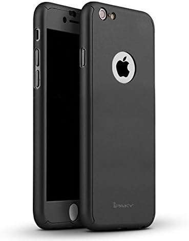 iPhone 6S Plus Case, IPAKY Ultra Thin Full Body Protective Cover Case with Tempered Glass Screen Protector for iPhone 6/6S Plus (5.5" Black)