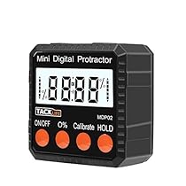 Tacklife MDP02 Advanced Digital Protractor Level / Angle Gauge / Angle Finder Qualified Zinc Alloy Shell with Magnetic Base Battery Included