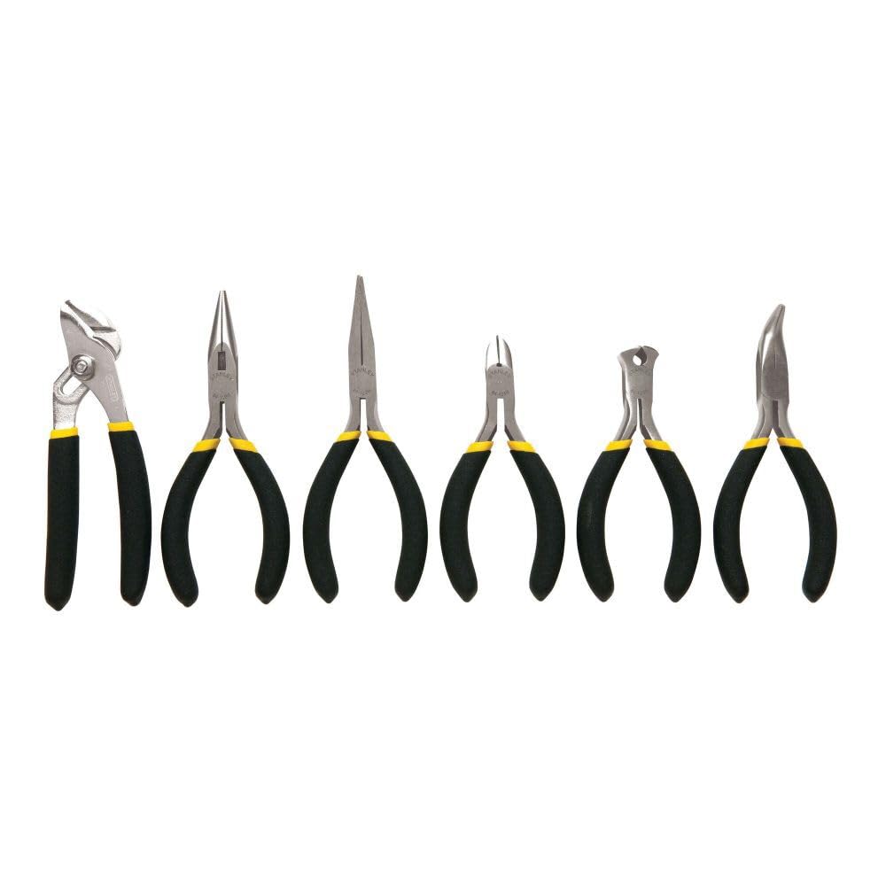 STANLEY Pliers Set, Bi-Material, Mini Set, 6-Piece (84-079)