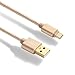 Micro USB Cable Braided 10ft, X-EDITION Pack-2 High Speed 10ft 3m Premium Nylon Braided Charger Cord for Android Samsung Galaxy S4 S6 S7 Edge A7 A9 HTC Motorola Nokia and More (Gold,Silver)