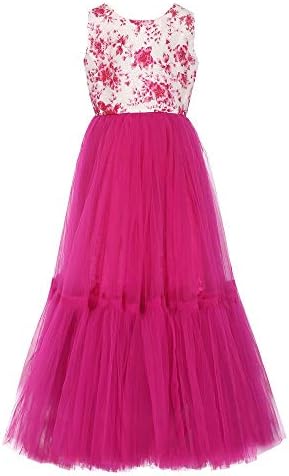by Shoppers Stop Girls Round Neck Floral Print Gown