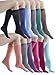 Felicity Knee High Trouser Socks for Women, Opaque Thin Nylon Colorful Dress Sock Stretchy 50 Denier, Solid Colors