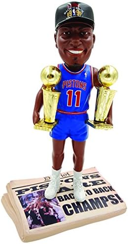 Isiah Thomas (Detroit Pistons) Back to Back Champs Exclusive Newspaper Base NBA Bobble Head