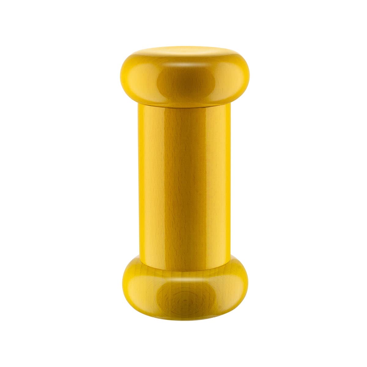 Alessi Totem Domestici ES19 1 - Design Salt, Pepper and Spice Mill in Beech, Yellow, Black and White Wood