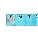 Jumbo Weekly Pill Organizer (3XL) with Travel Seven Day Pill Box and Bonus Pocket Case -The Ideal BPA Free Storage Container for Your Daily Vitamins, Supplements and Medications (Blue) by Lifehapps