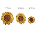 Gnognauq 3 Pack Sunflower Embroidery Patches Delicate Embroidered Patches Flower Plant Pair Iron On Applique Patch Perfect for Backpack and Jackets