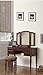 Bobkona St. Croix Collection Vanity Set with Stool, Cherry
