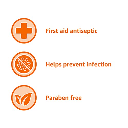 AMAZON BASICS FIRST AID ANTISEPTIC, 10% POVIDONE IODINE SOLUTION FOR WOUND CLEANER AND INFECTION PROTECTION, UNFLAVORED, 8 FL OZ, 1-PACK (PREVIOUSLY SOLIMO)