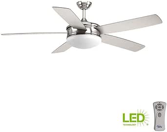 Fresno Collection 60 In Led Indoor Brushed Nickel Coastal Ceiling