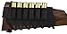 BRONZEDOG Leather Rifle Buttstock Shotgun Shell Holder Recoil Pad .30-30 .308 12/16Ga Hunting Butt Stock Cartridge Ammo Pouch (Black, 12 (16) Ga)