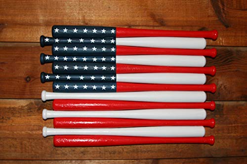 Baseball bat American Flag made out of 18 inch bats