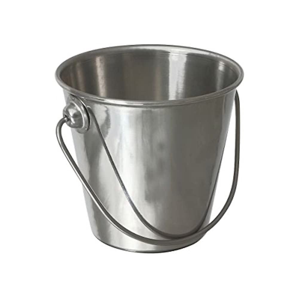 Genware NEV-SSPB10 Stainless Steel Premium Serving Bucket, 10.5 cm