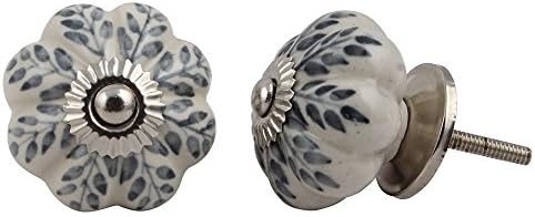 KPAVIR Interior Door Knobs Ceramic and Metal, Set of 12 (Black)