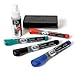 Quartet Dry Erase Markers Accessory Kit, Includes 4 Chisel Point EnduraGlide Dry Erase Markers, Whiteboard Eraser & White Board Cleaning Spray Bottle, for Teachers, Home, School & Office (5001M-4SK)