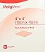 PolyMem Non-Adhesive Wound Dressing, Sterile, Foam, 4' X 4' Pad, 5044 (Box of 15)