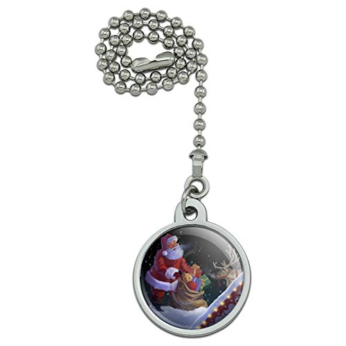 GRAPHICS & MORE Christmas Holiday Santa Rooftop Magic Ceiling Fan and Light Pull Chain