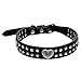 Pet Collars,Haoricu Puppy Choker Cat Necklace Bling Crystal Pet Collar (S, Black)