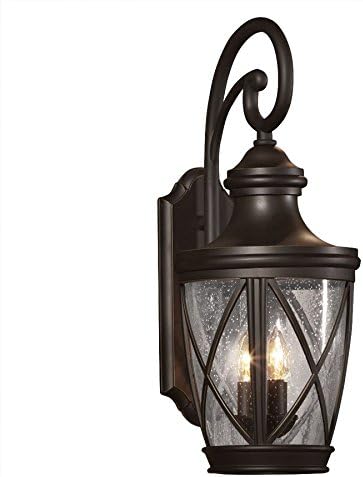Allen Roth Castine 23 75 In H Rubbed Bronze Outdoor Wall Light