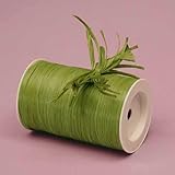 Olive Matte Raffia Ribbon, 1/4