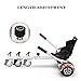 Hoverboard Seat Attachment for Kids & Adults, Go Kart Attachments Fits Self Balancing Scooter, Adjustable Frame, Transforming into Go Kart, White