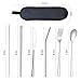 Portable Stainless Steel Flatware Set, Travel Camping Cutlery Set, Portable Utensil Travel Silverware Dinnerware Set with a Waterproof Case (6pcs Stainless steel Flatware Set)
