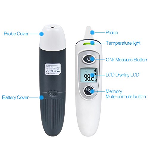 Elera Ear and Forehead Thermometer for Baby and Adult, Digital Accurate Infrared Fever Body Thermometer