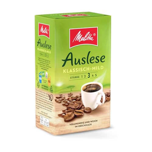 Melitta Auslese Klassisch-Mild Filter-Kaffee 500g, gemahlen, Pulver für Filterkaffeemaschinen, mittlere Röstung, geröstet in Deutschland thumbnail 1