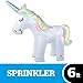 BigMouth Inc. Magical Unicorn Yard Sprinkler - Huge 6 Foot Inflatable Unicorn Sprinkler, Easy to Set Up, Inflate/Deflate, Transport and Store - Connects to Standard Garden Hose, Perfect Fun in the Sun