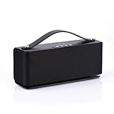 Efsound Handheld Portable Wireless Bluetooth Speaker Aluminum Enclosure Built in Microphone and Hands-Free with Super Bass Stereo Sound, 3.5mm Aux Line - Black