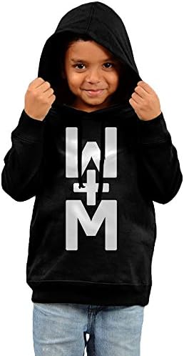 Pappu Children's Casual Hood Rock Band W+M Logo Size 4 Toddler Black