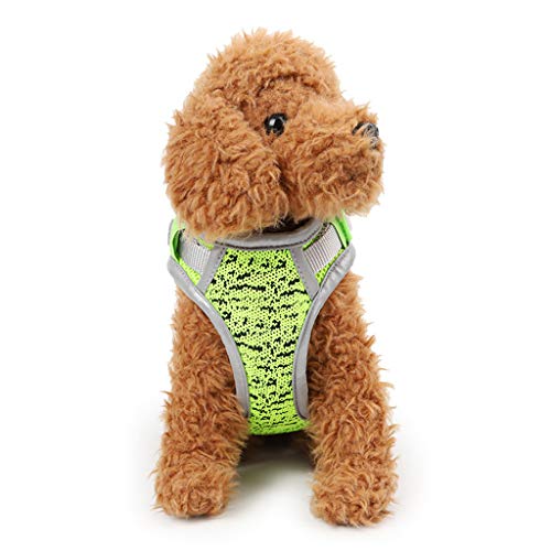 Pet Adjustable Outdoor Pet Vest Pet Cat Dog Puppy Cat Corduroy Mesh Vest Leash Chest Straps Belt Adjustable for Dog Training - Best Pet Supplies (XS,Bust :14.96-19.68in,Neck :5.9-13.38in, Green) - Thumbnail 5