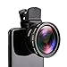 Phone Camera Lens 0.45X Wide Angle Lens and 15X Macro Lens for iPhone X 8/7/6/5,iPad Android Smartphone Mobile Phone (Black)