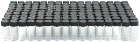 Clear Glass Vials, 1 Dram (1/8 oz) With Screw Caps, Case of 144
