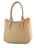 Butterflies Women's Handbag (Beige) (BNS 0546BG)