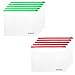 BCP 10pcs Clear Color Zip Up PVC A5 Paper Document File Bill Zipper Bag Pencil Pouch