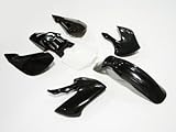 TMS® 7 pcs Black Fairing Plastic for Kawasaki Klx Klx110 Suzuki Drz Kx 65 110 Fender