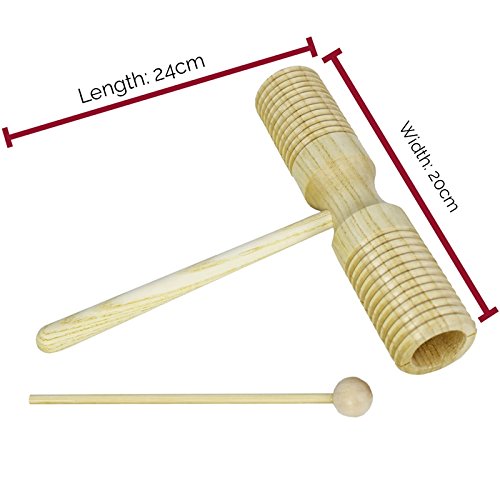 Kisangel Wooden Guiro Percussion Instrument - Educational Musical Toy For Kids