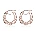 925 Sterling Silver Hoop Earrings for Women with Rose Gold Plated - Openwork Filigree Earrings for Women - Trendy Fashion Jewelry Christmas Gifts for Her