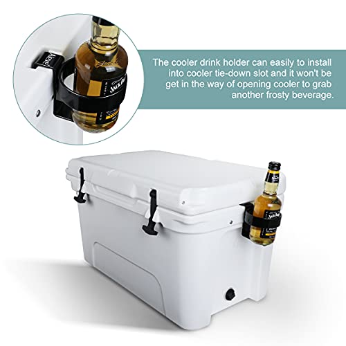 AIEVE Cooler Beverage Holder, Heavy Duty Powder Coated Cooler Cup Holder Cup Drink Holder Cooler