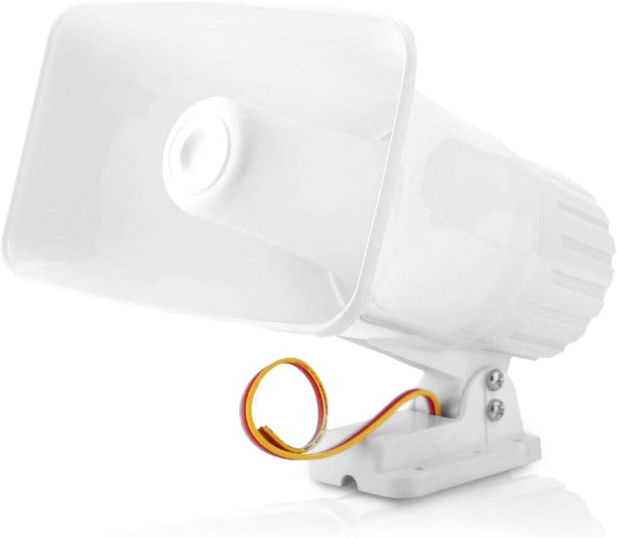 DC12V Home Alarm Siren,Bewinner 150 dB Dual Tone Wired Horn Burglar