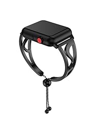 Para iWatch correa de 38 mm. mujeres, yemoo de moda correa de la muñeca joyas pulsera para Apple Watch Series 3, 2 y 1 Silber, 42mm, Negro