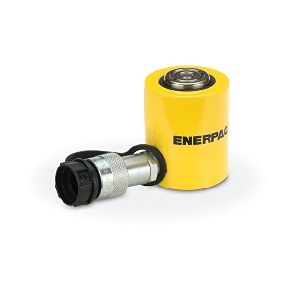 Enerpac RCS-101 Single-Acting Low-Height Hydraulic Cylinder with 10 Ton Capacity, Single Port, 1.5" Stroke Length