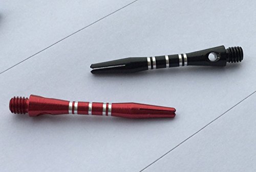 4 Colors(30 Pcs) Aluminum Short Darts Shafts Dart Stems Throwing Fitting with O'ring 43mm