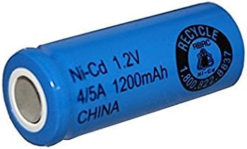 4/5A Size Rechargeable Battery 1200mAh NiCD 1.2V Flat Top Cell (5PK)