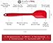 StarPack Basics Silicone Spatula Set (1 Small, 1 Large), High Heat Resistant to 480°F, Hygienic One Piece Design, Non Stick Rubber Cooking Utensil Set (Cherry Red)