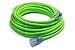 pizety 100 ft 10 Gauge Extension Cords 10 3 Contractor Grade 100 feet 10 Gauge Power Extension Cord 10/3 Plug Extension Cord with Lighted Ends (100 ft 10 Gauge Green Waterproof Extension Cord