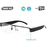 WISEUP 16GB 1920x1080P Wearable Hidden Camera Glasses Mini DV Camcorder Video Recorder